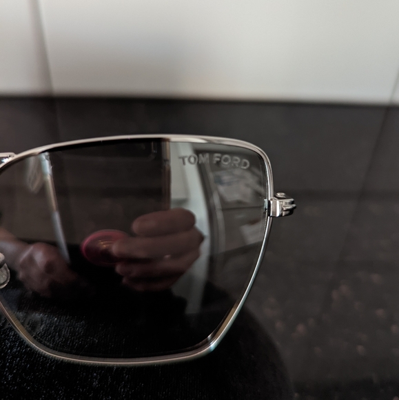 Tom Ford TF 738 Sye Sunglasses 16C Silver/silver Gradient Mirror Size 61 - Picture 12 of 13